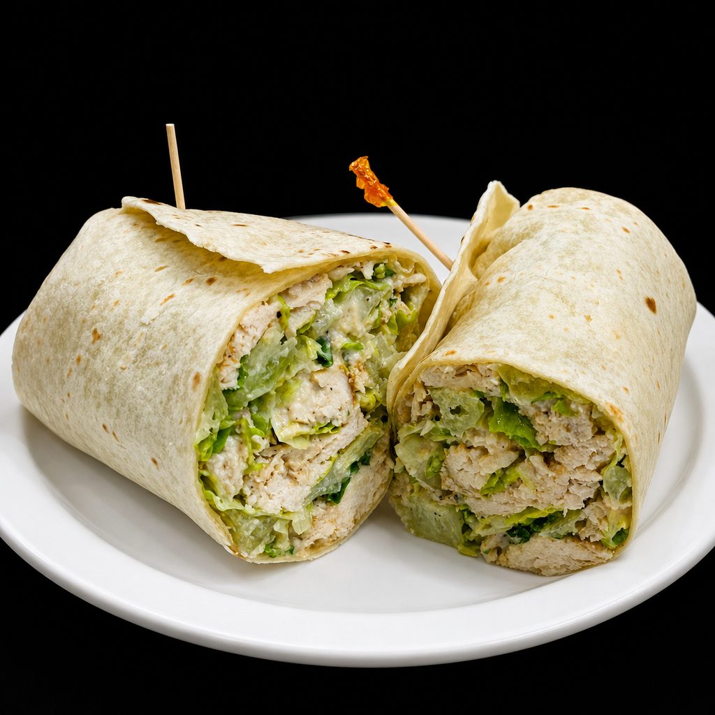 Blackened Chicken Caesar Wrap.