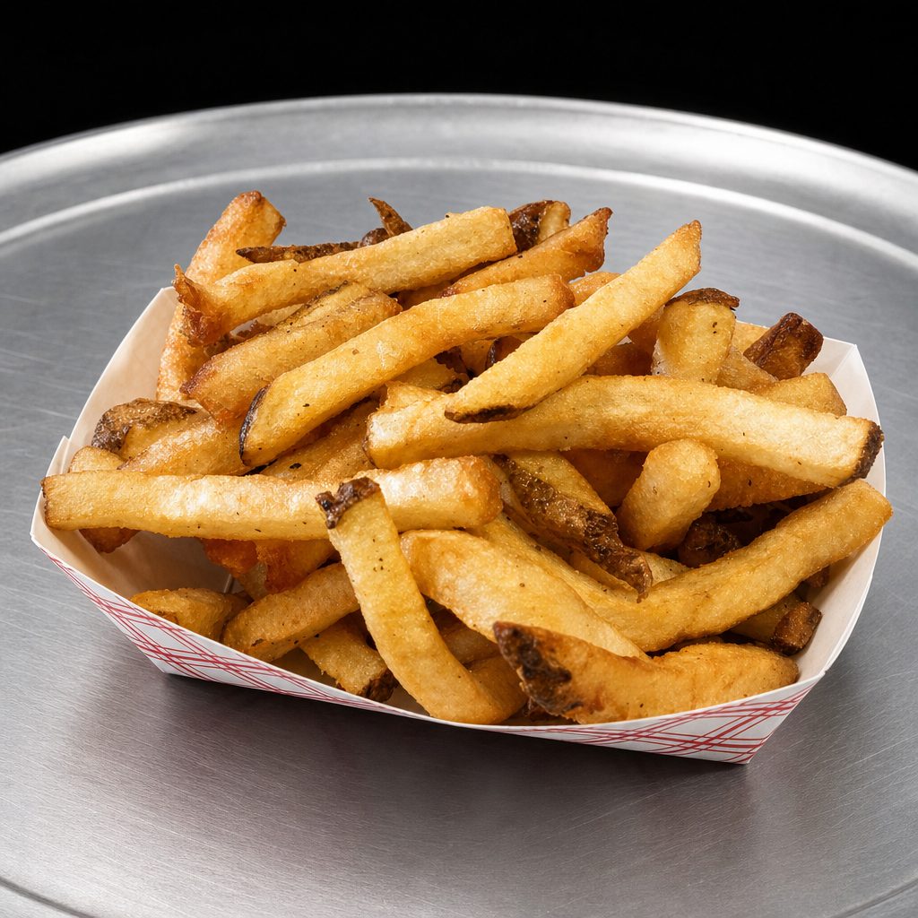 Fresh Hand Cut Fries.